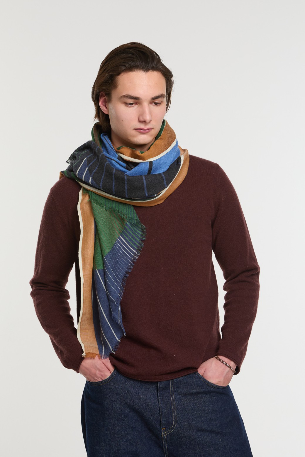 Brown Khaki  Astre Scarf