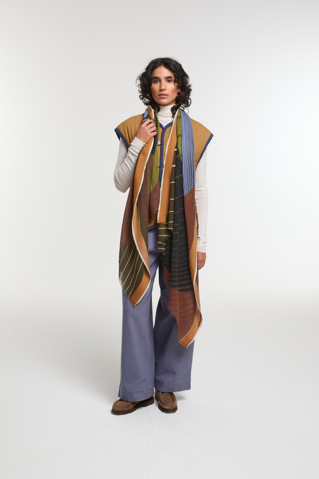 Brown Khaki  Astre Scarf
