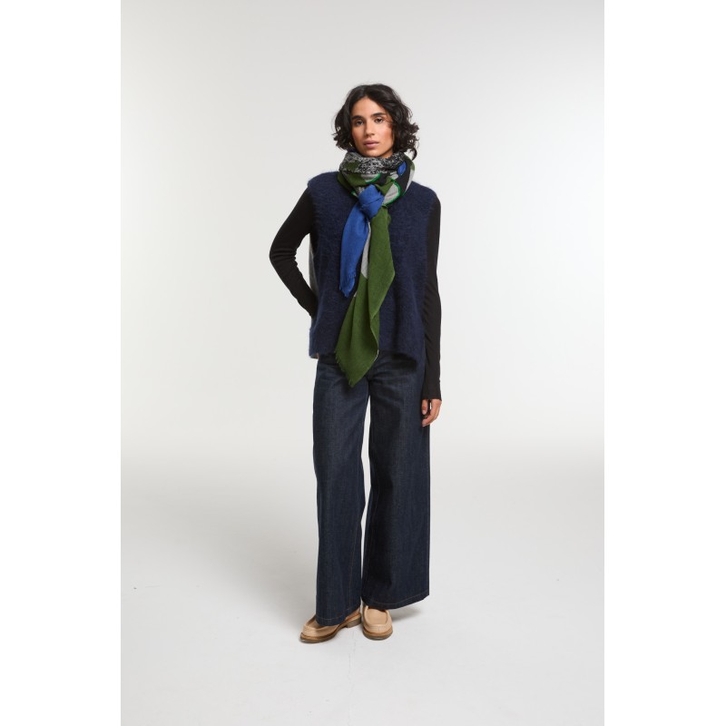 Foulard  Eternel Vert Bleu