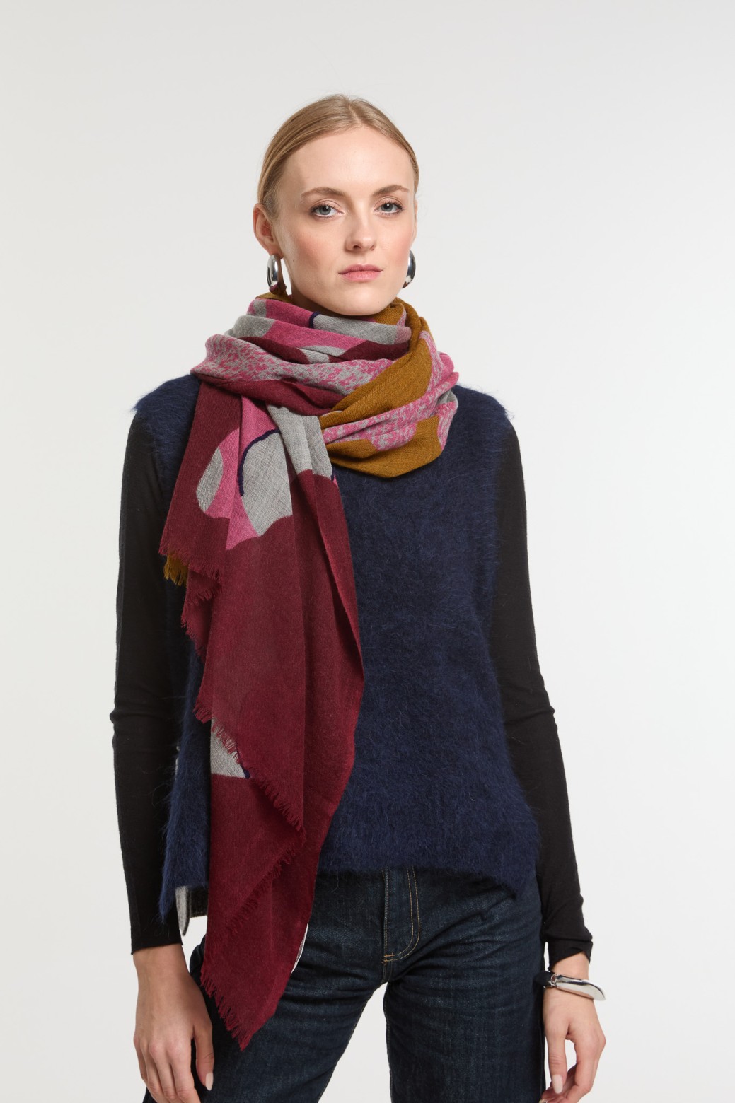 Burgundy Khaki  Eternel Scarf