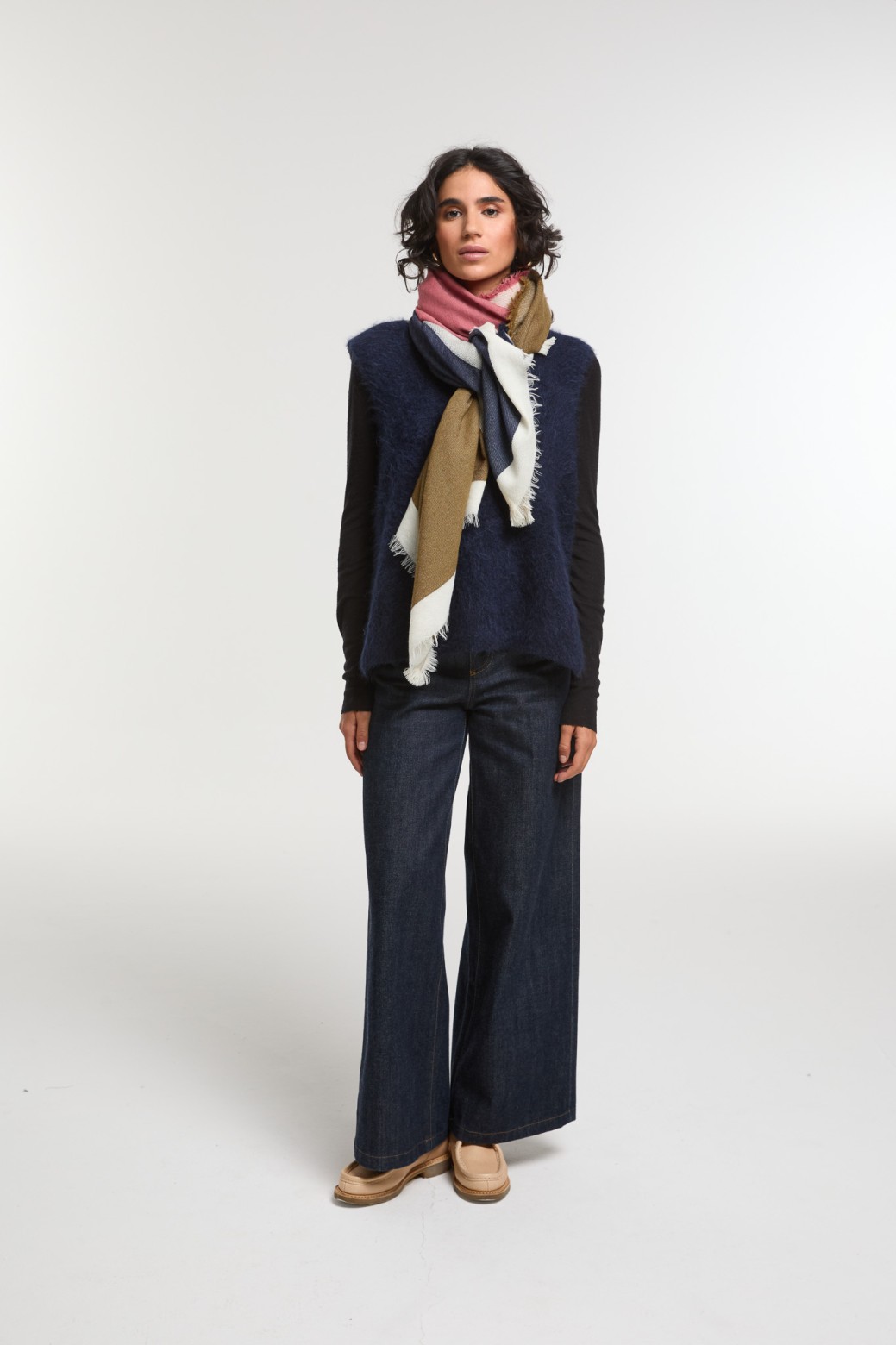 Navy  Suzon Scarf