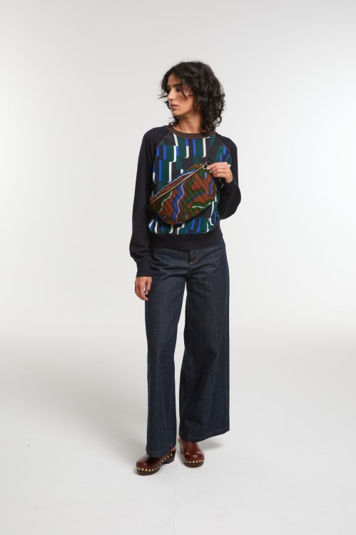 Blue Chiara Mouvance Bum Bag L