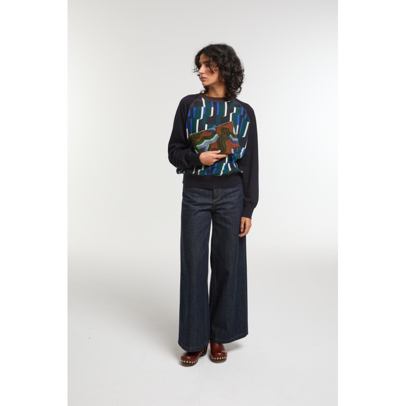 Pochette Goa Mouvance Bleu