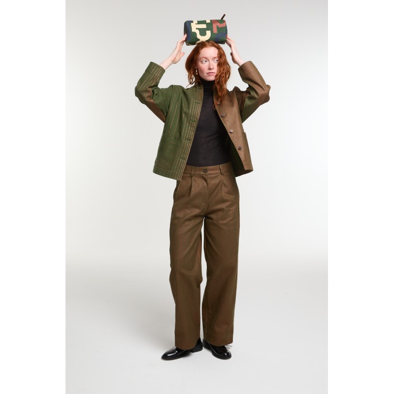 Khaki Elba Lyrique Travel Pouch