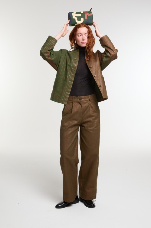 Khaki Elba Lyrique Travel Pouch