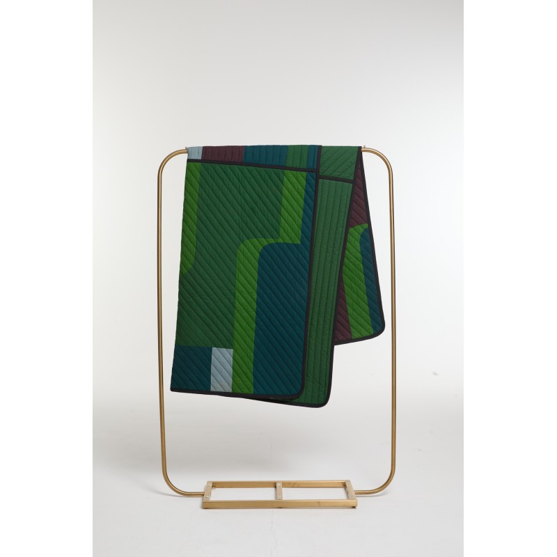 Green Petra Quilted Blanket