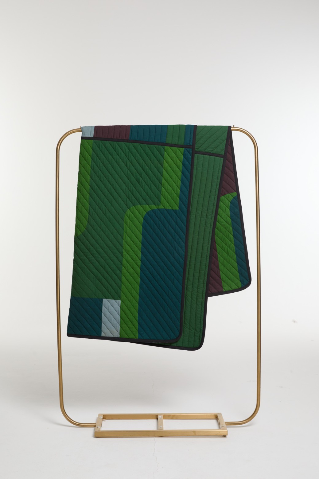 Green Petra Quilted Blanket
