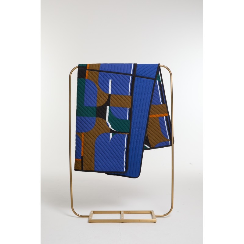 Blue  Chance Quilted Blanket