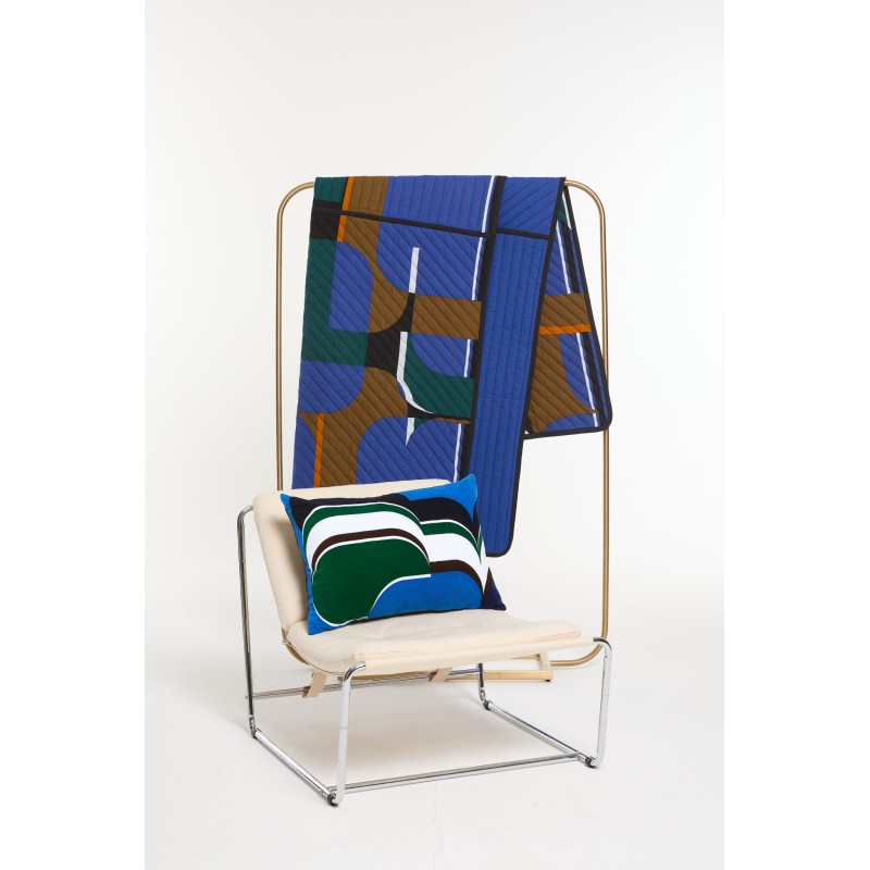 Blue  Chance Quilted Blanket