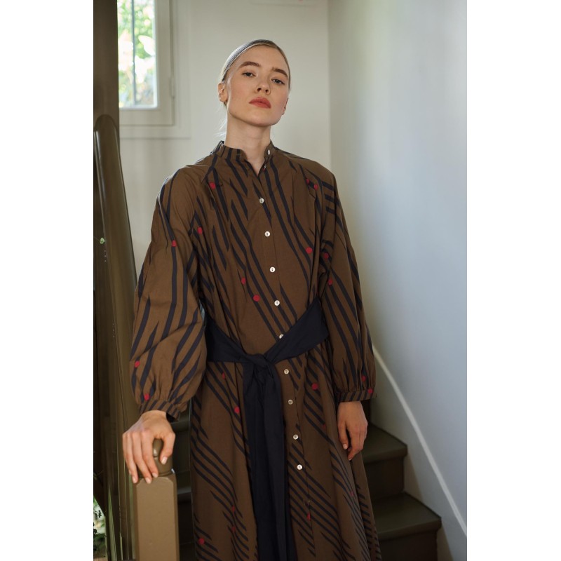 Khaki Eulalie Moon Dress