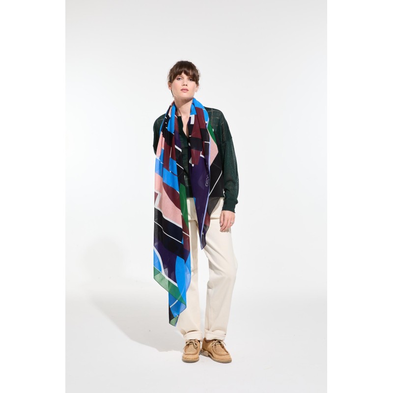 Foulard  Le Bal Bleu Vert