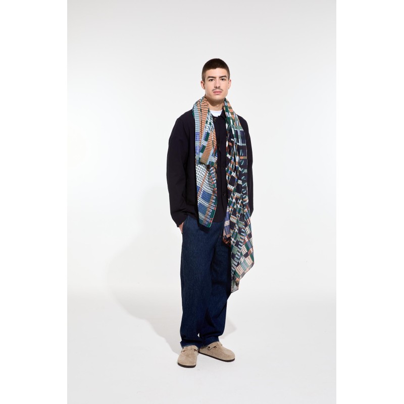 Foulard  Utopie Bleu