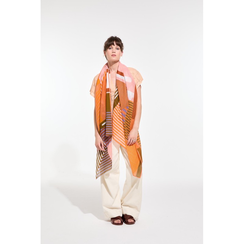 Foulard  Cascade Corail