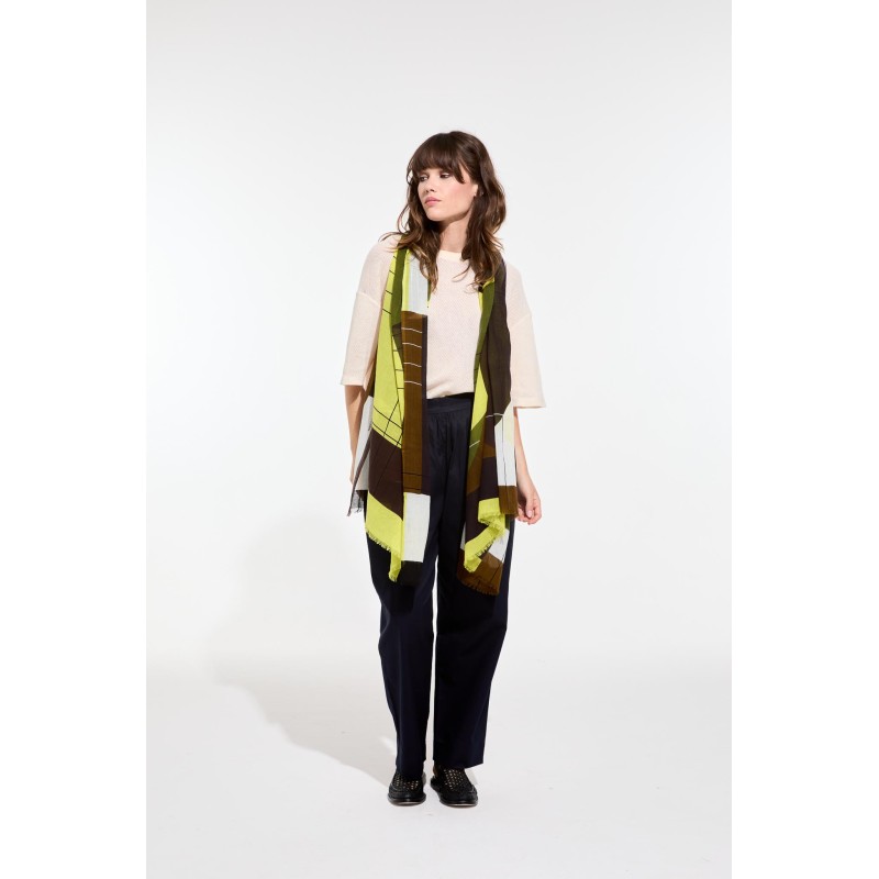 Lime Khaki Forma Scarf