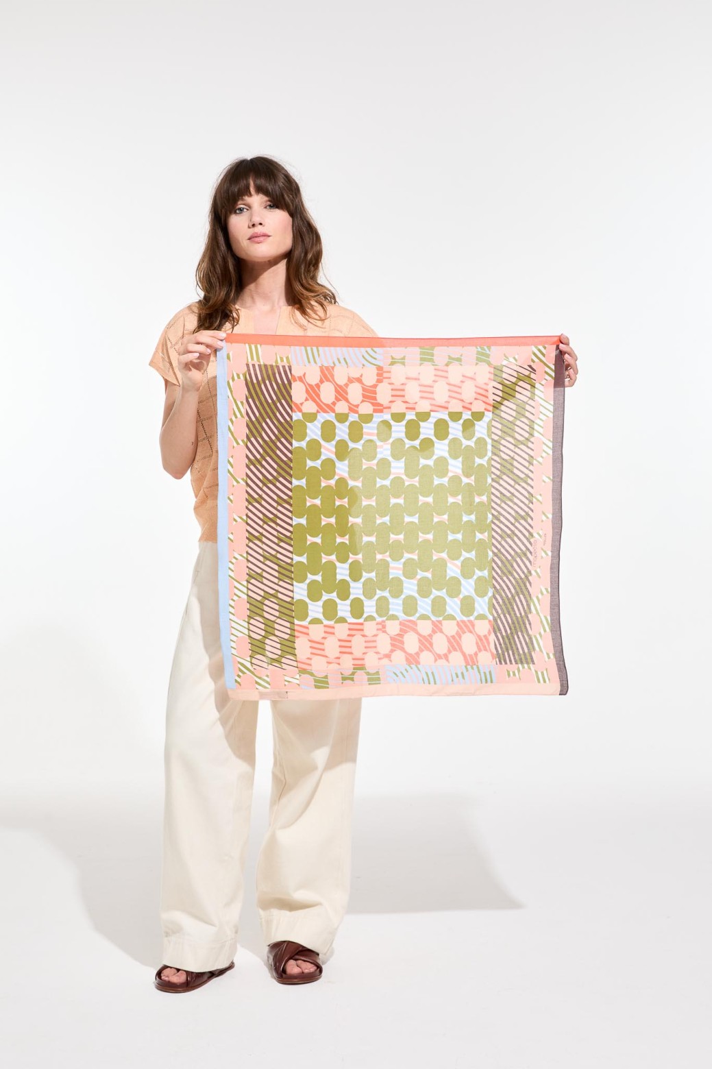 Rose Khaki Pollen Square