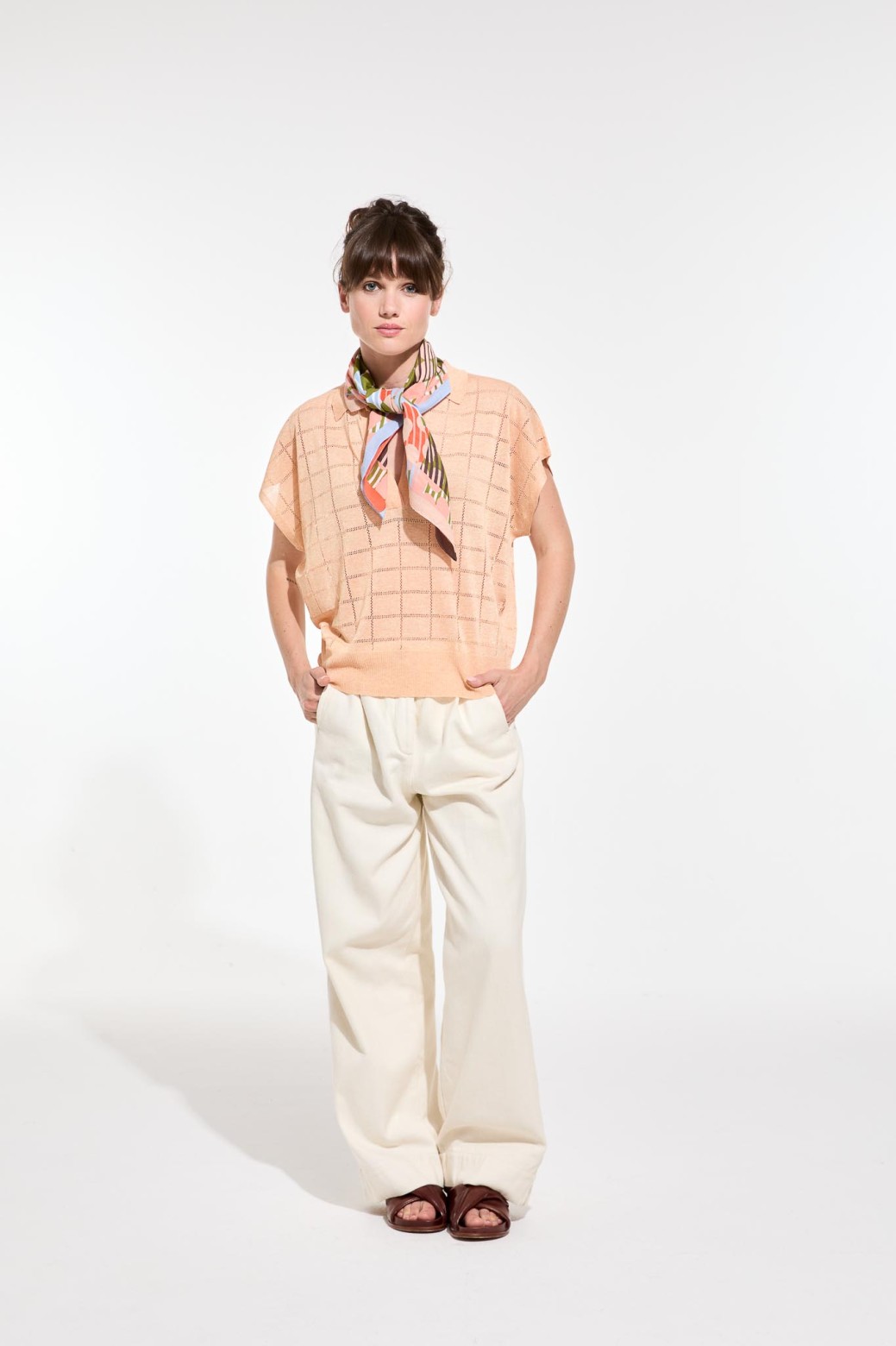 Carré Pollen Kaki Rose