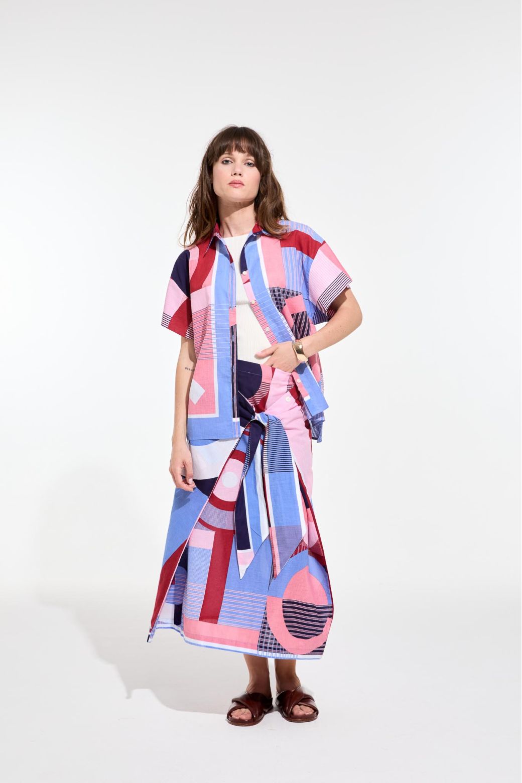 Red Blue Andrew Ta Poesie Shirt