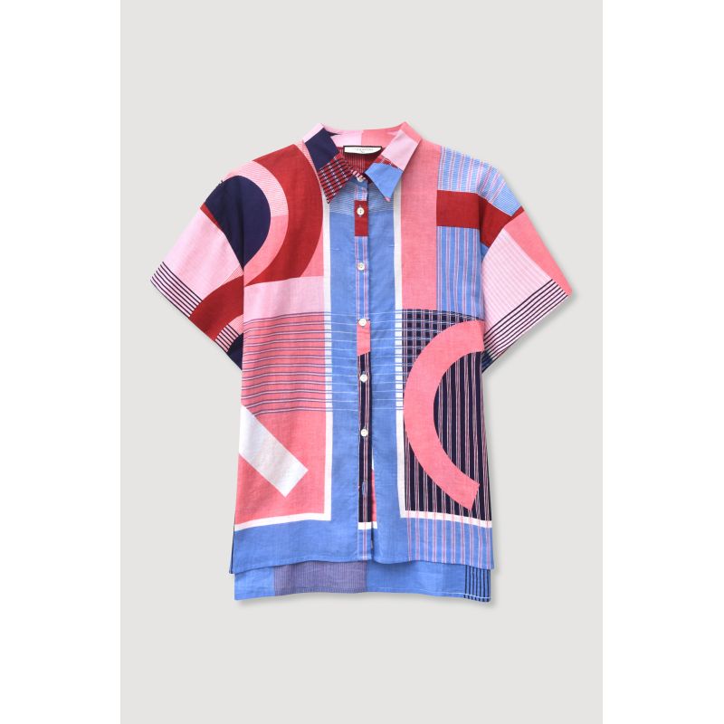 Red Blue Andrew Ta Poesie Shirt