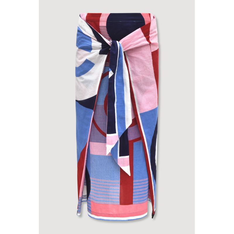 Red Blue Olga Reve Ta Poesie Skirt