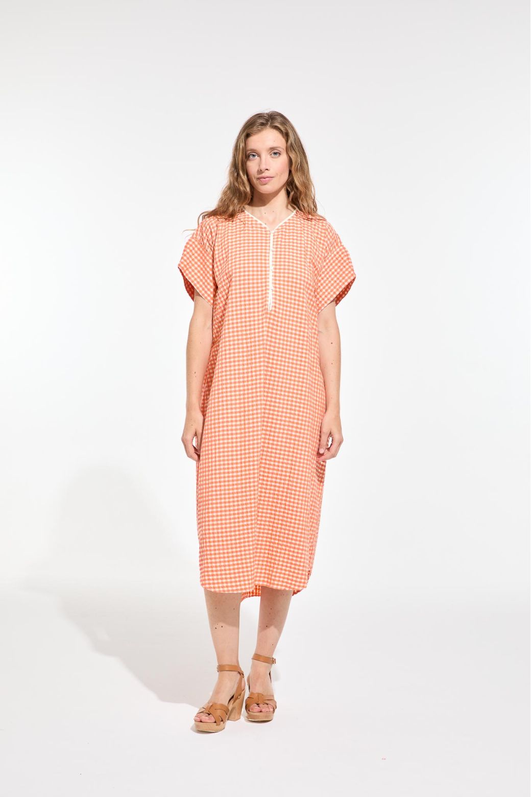 Orange Noto Freesia Dress