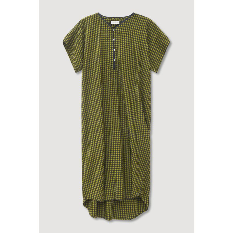 Navy Khaki Noto Freesia Dress