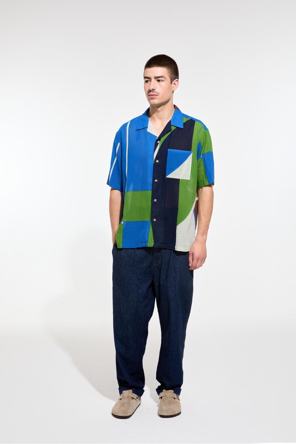 Chemise Homy Liane Bleu Vert