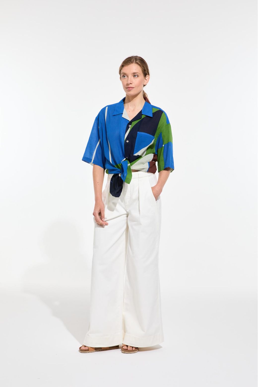 Chemise Homy Liane Bleu Vert