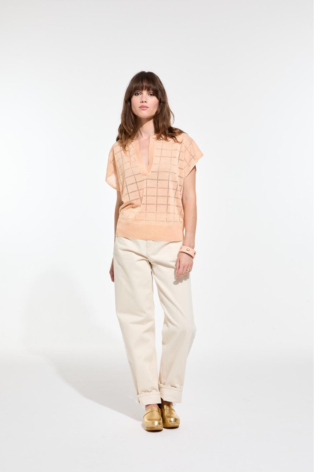 Peach Emma Salva Polo