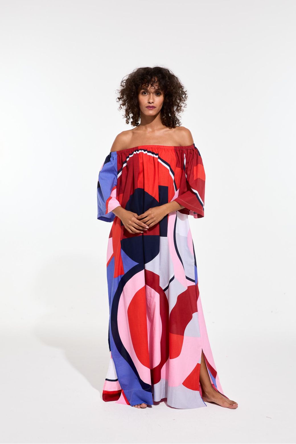 Red Blue Palao Poesie Dress