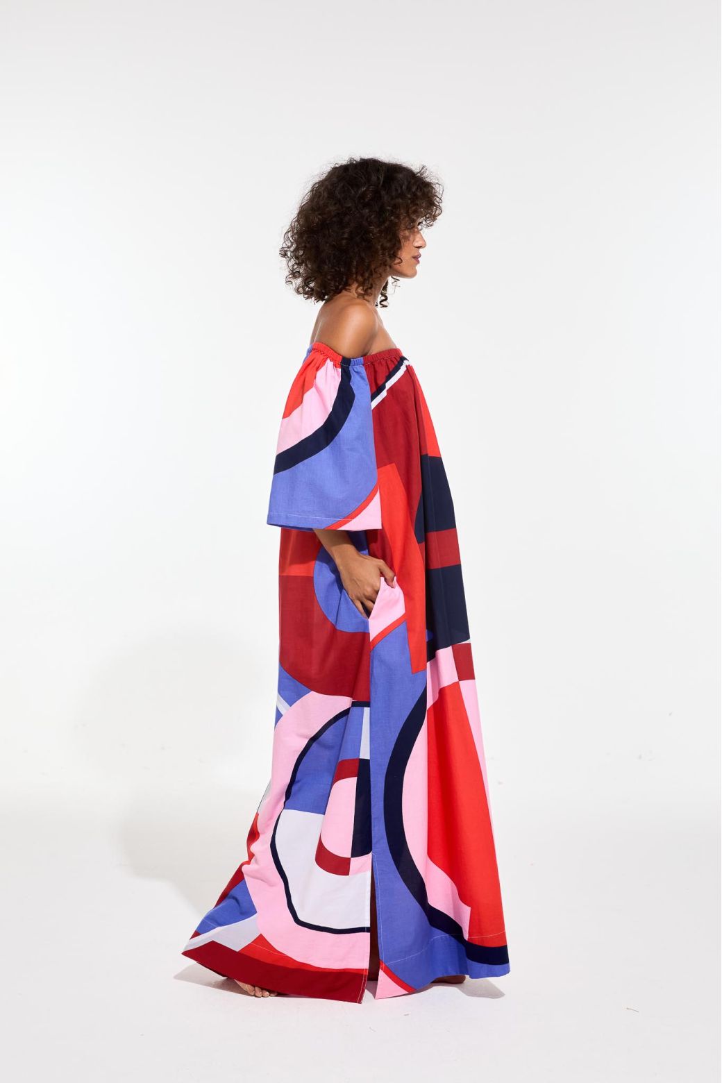 Red Blue Palao Poesie Dress
