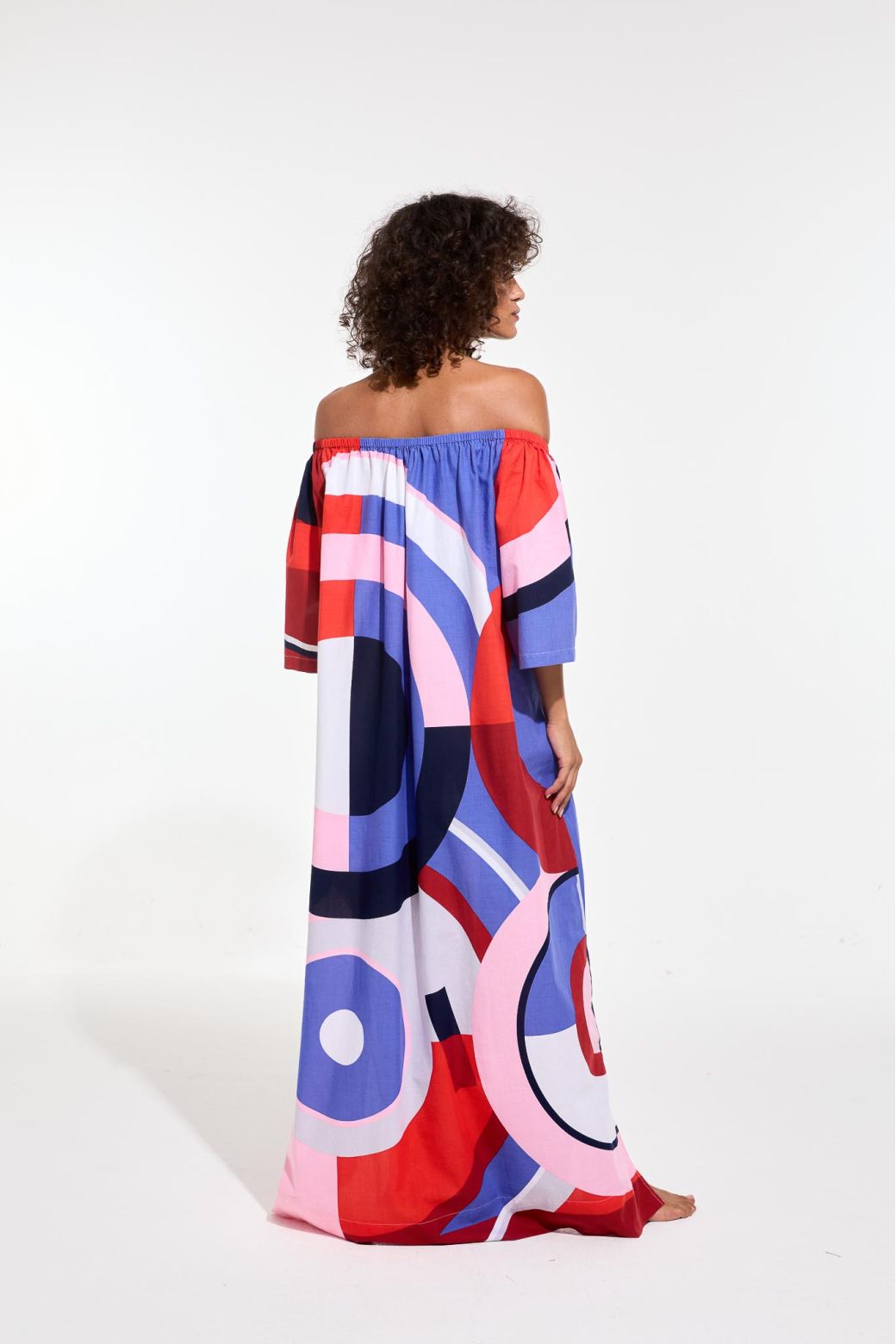 Red Blue Palao Poesie Dress