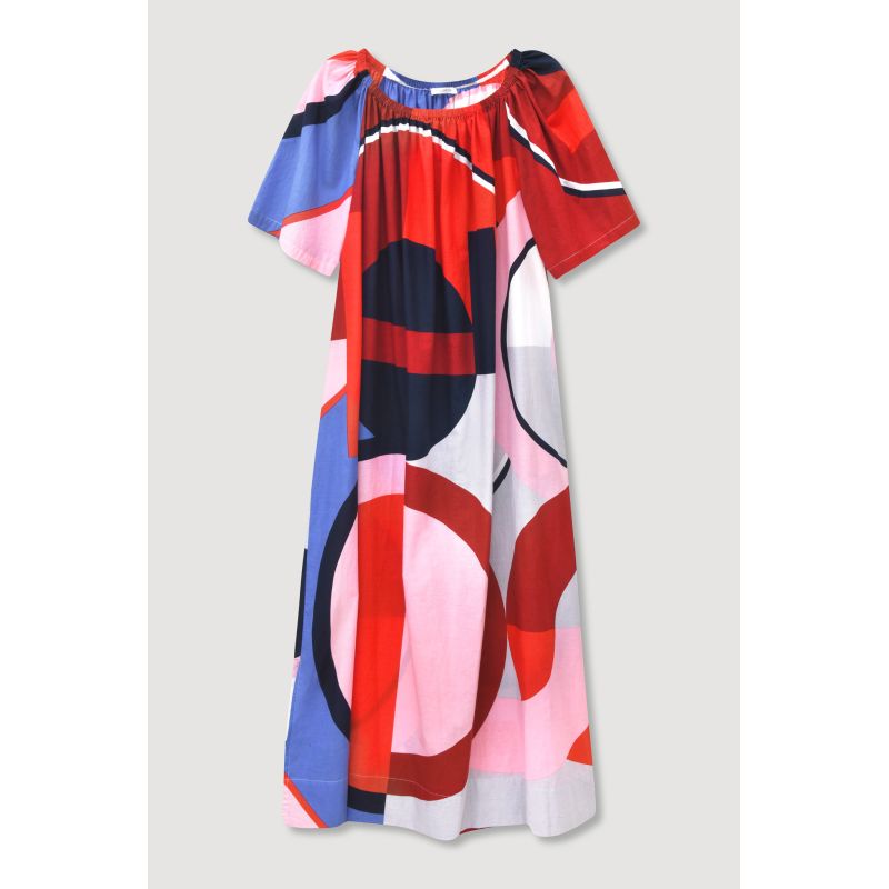 Red Blue Palao Poesie Dress