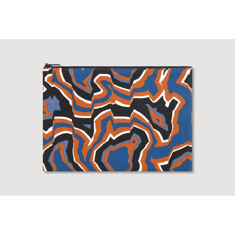 Pochette Goa Agate Gris Bleu