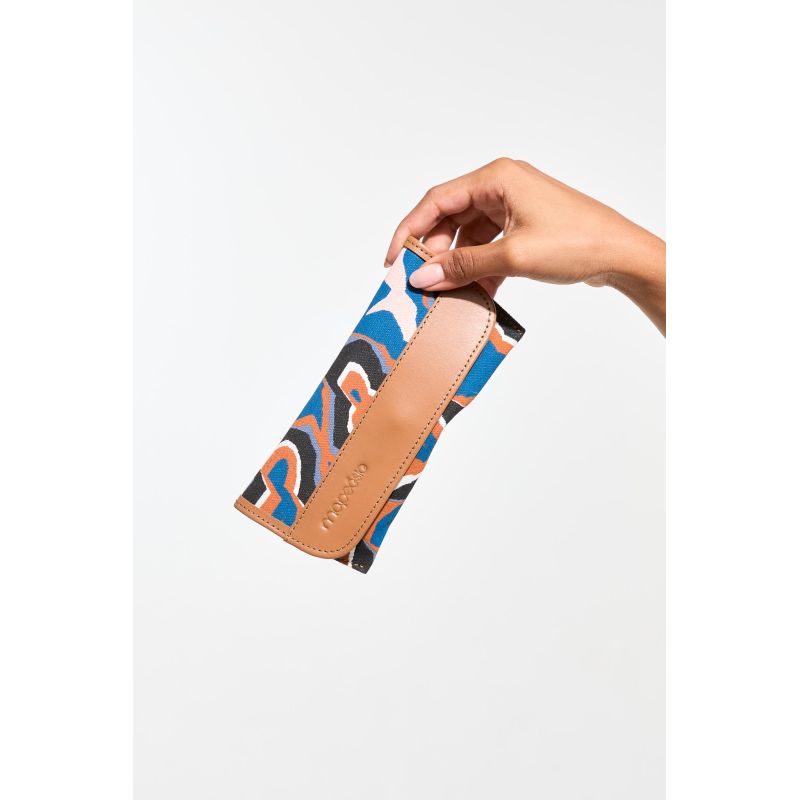 Etui A Lunette Sunny Agate Gris Bleu