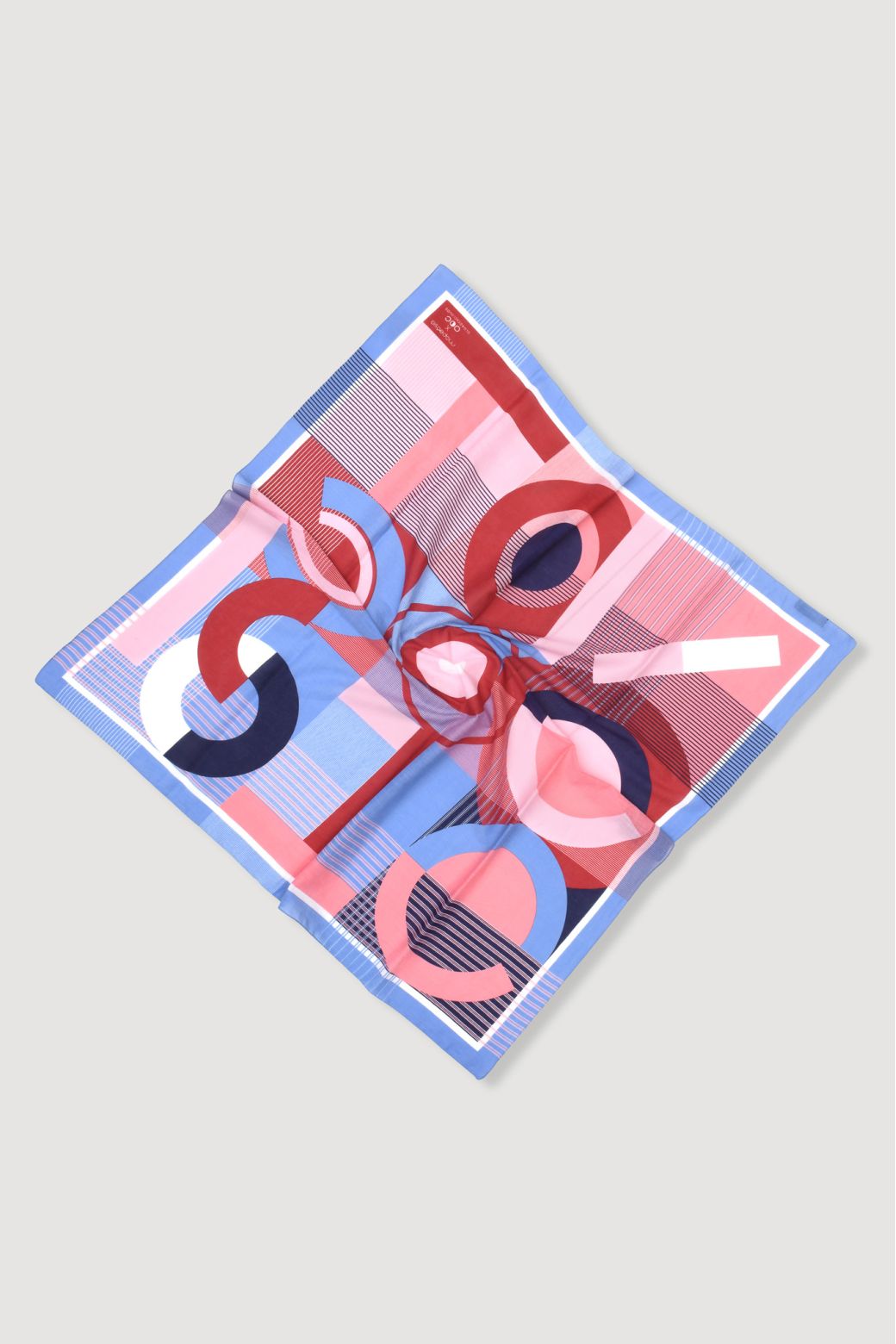 FoulardTapoesie Rouge Bleu