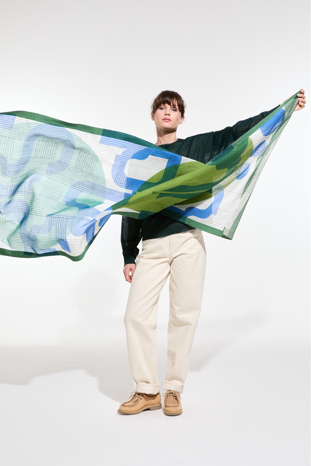 Blue Green Lyrique Scarf