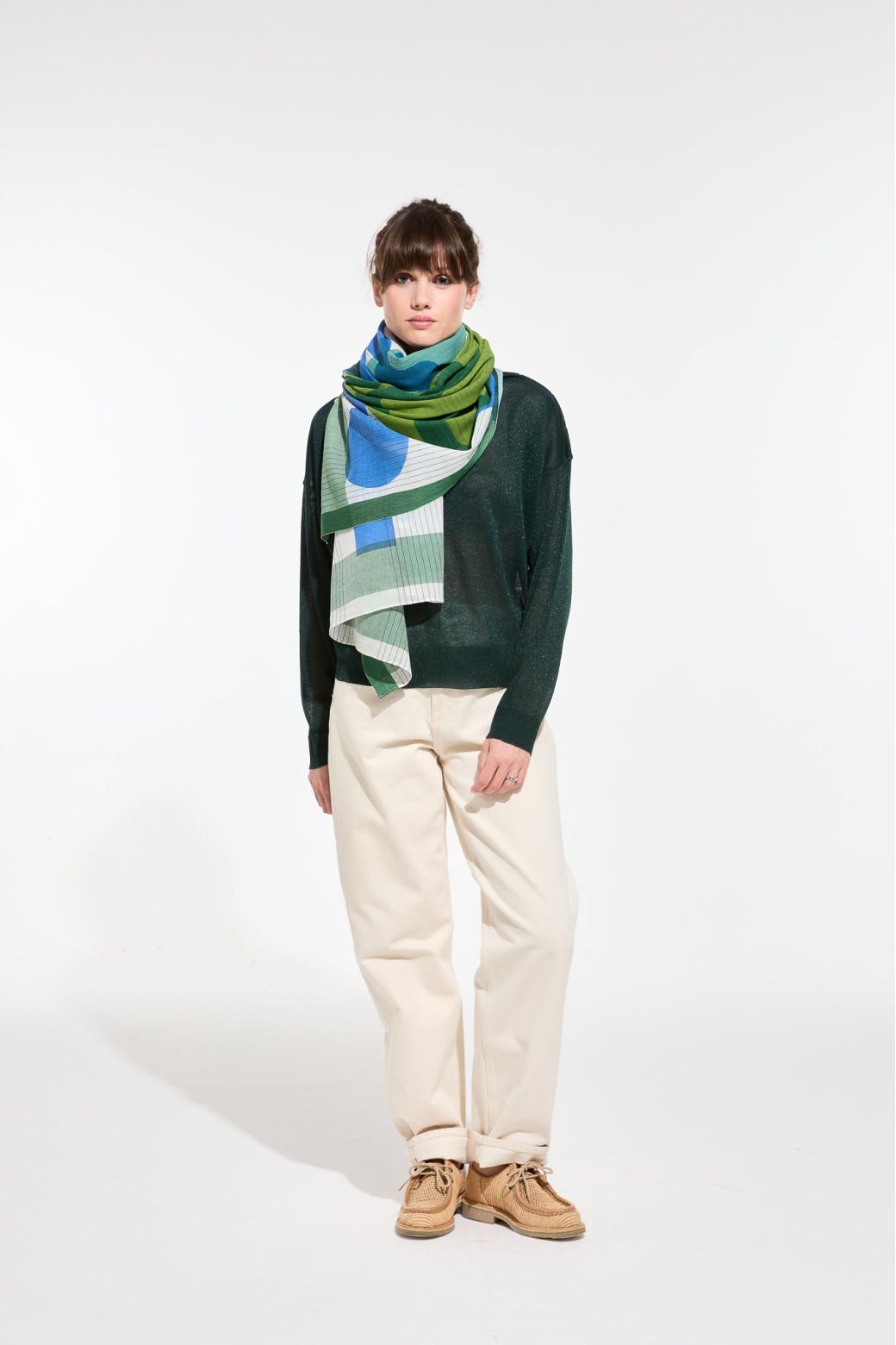 Blue Green Lyrique Scarf