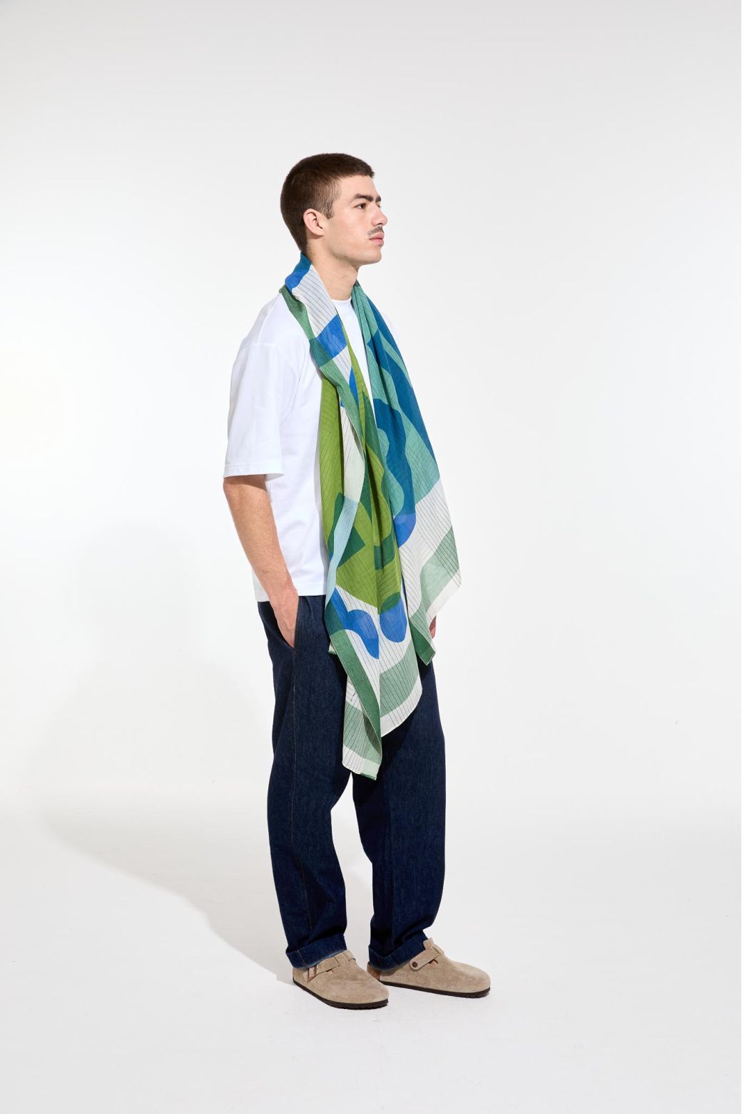 Blue Green Lyrique Scarf