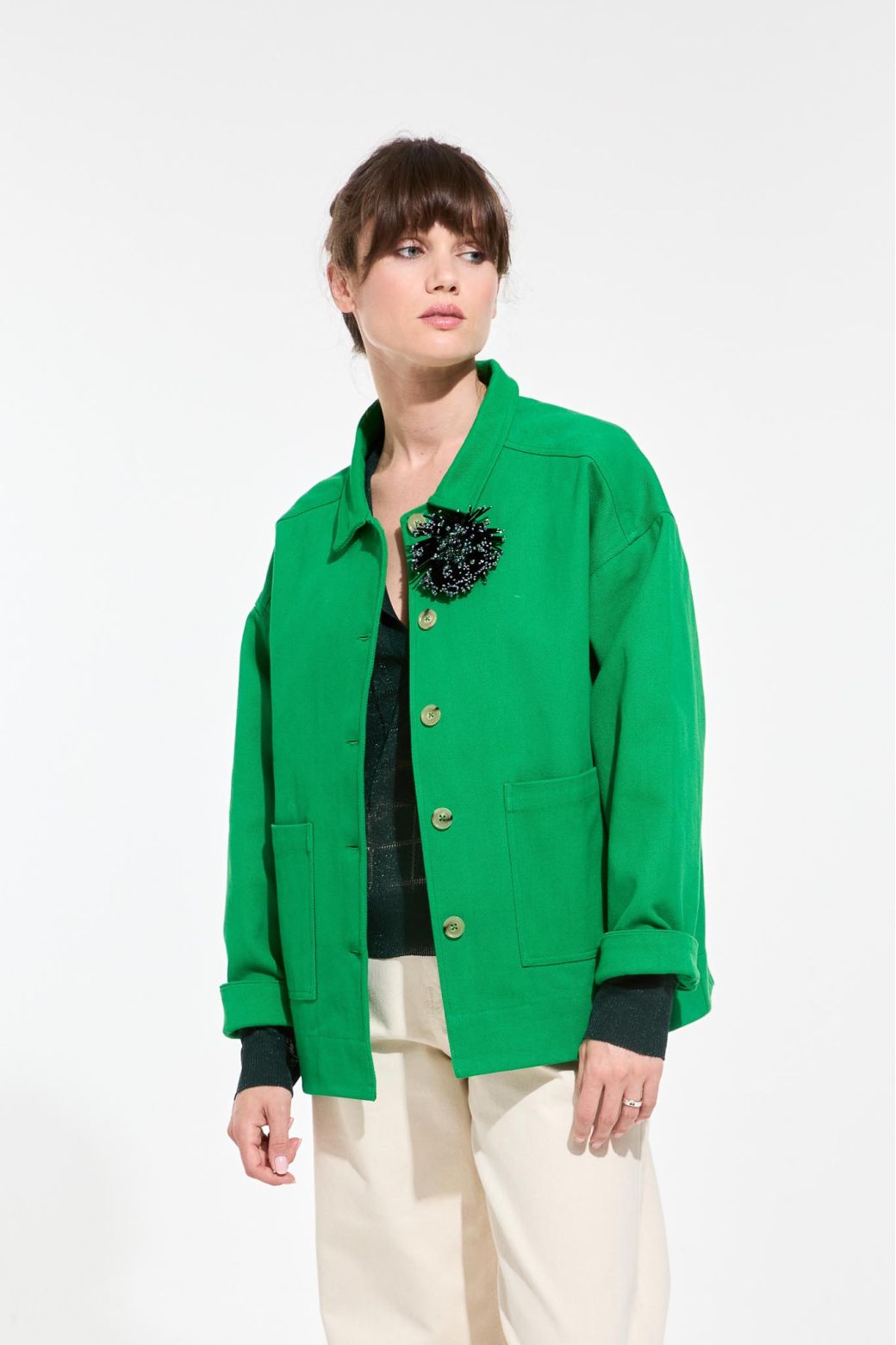 Black Anemone Brooch