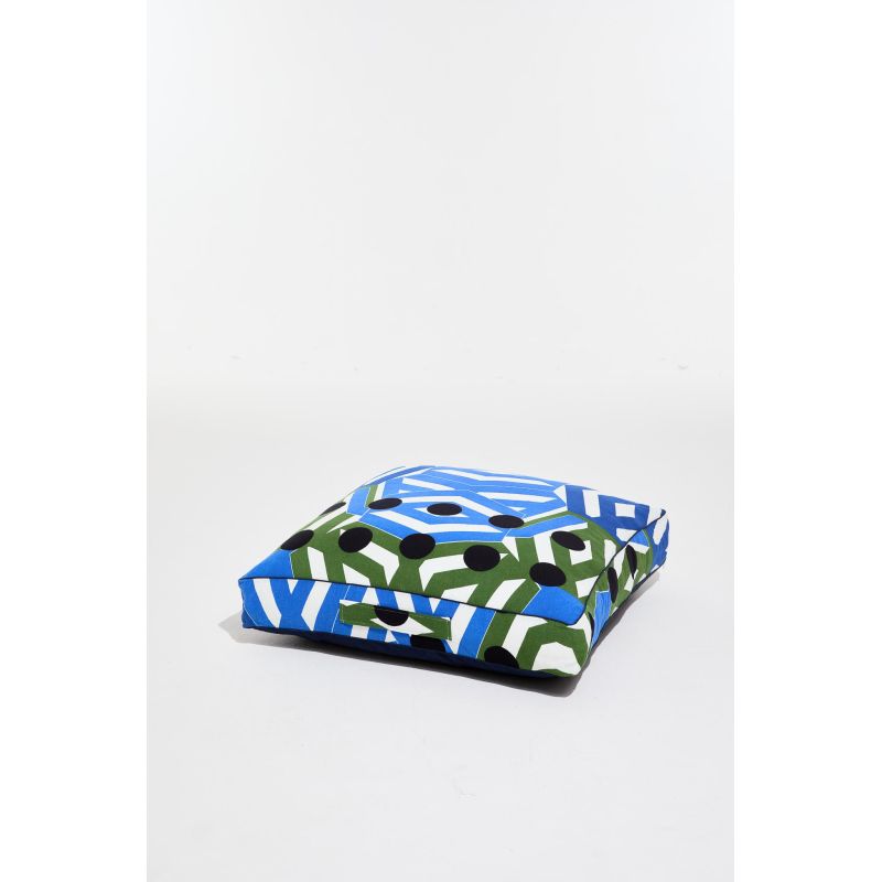 Blue Bloom Cushion 80/80/12 Cm