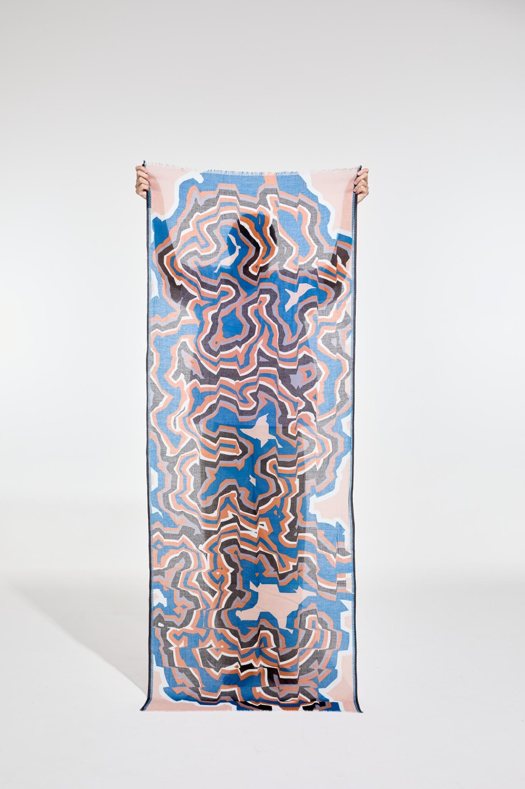 Blue Grey Agate Scarf