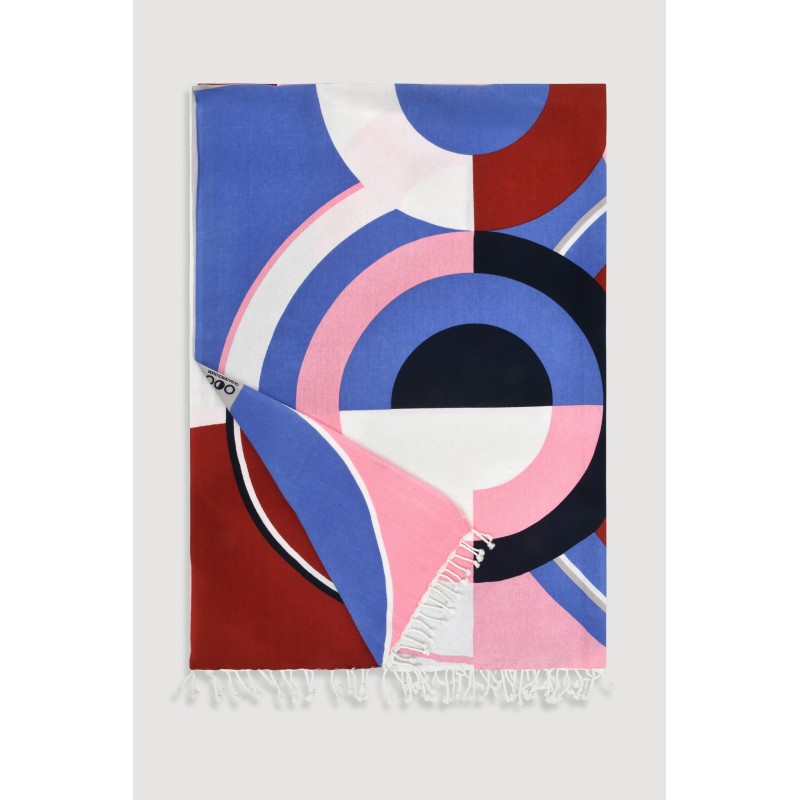 Red Blue  Reve Ta Poesie Beach Towel