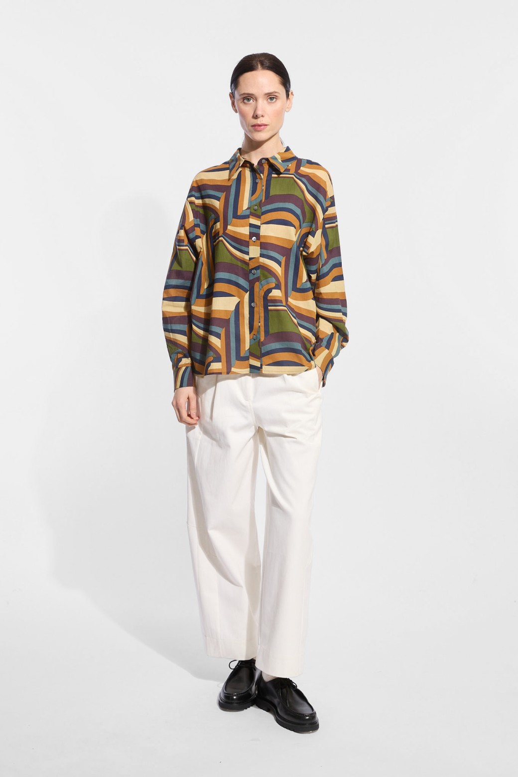 Khaki Brown Carillon Rosalie Shirt
