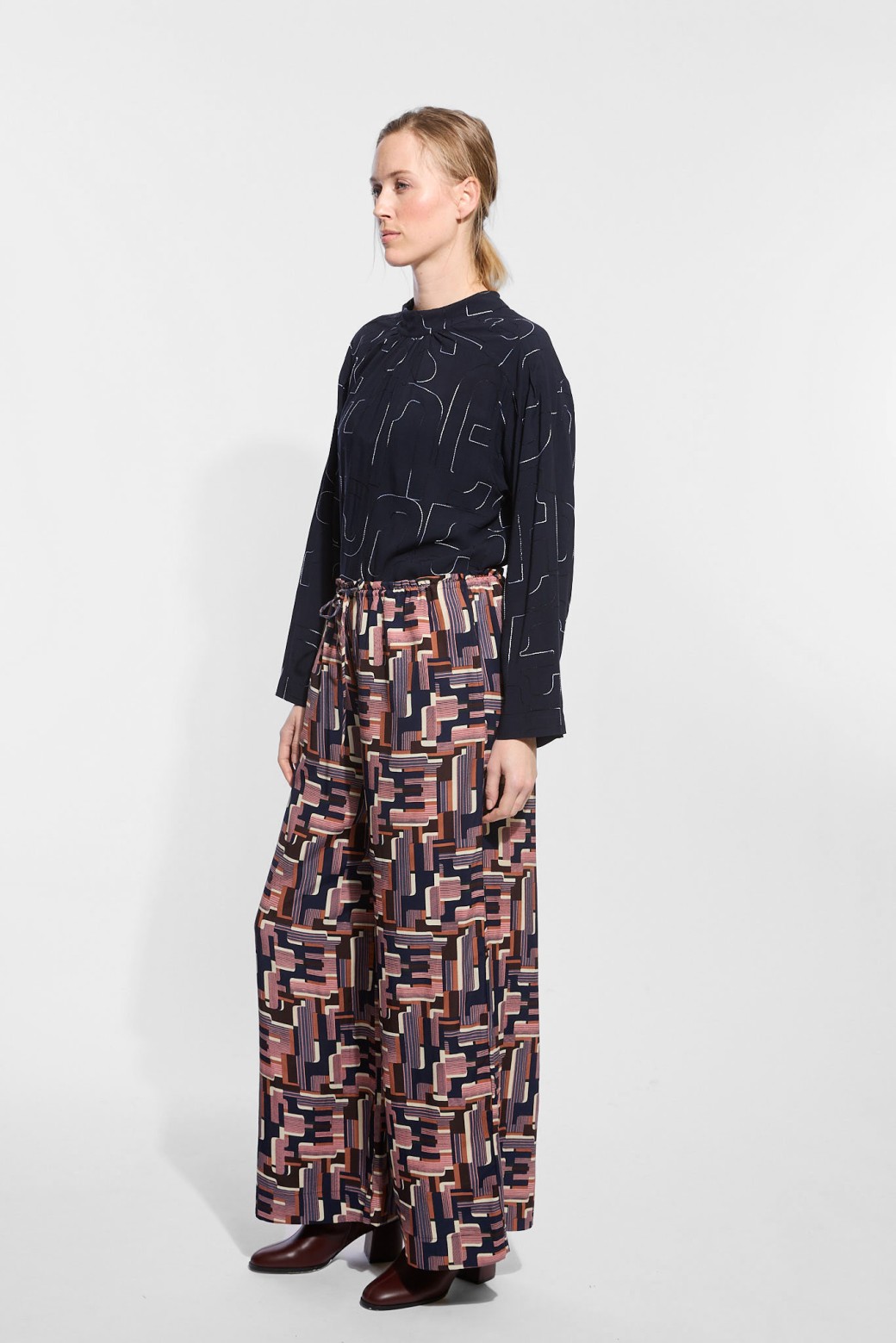 Pantalon Paule Oscar Rose Marine