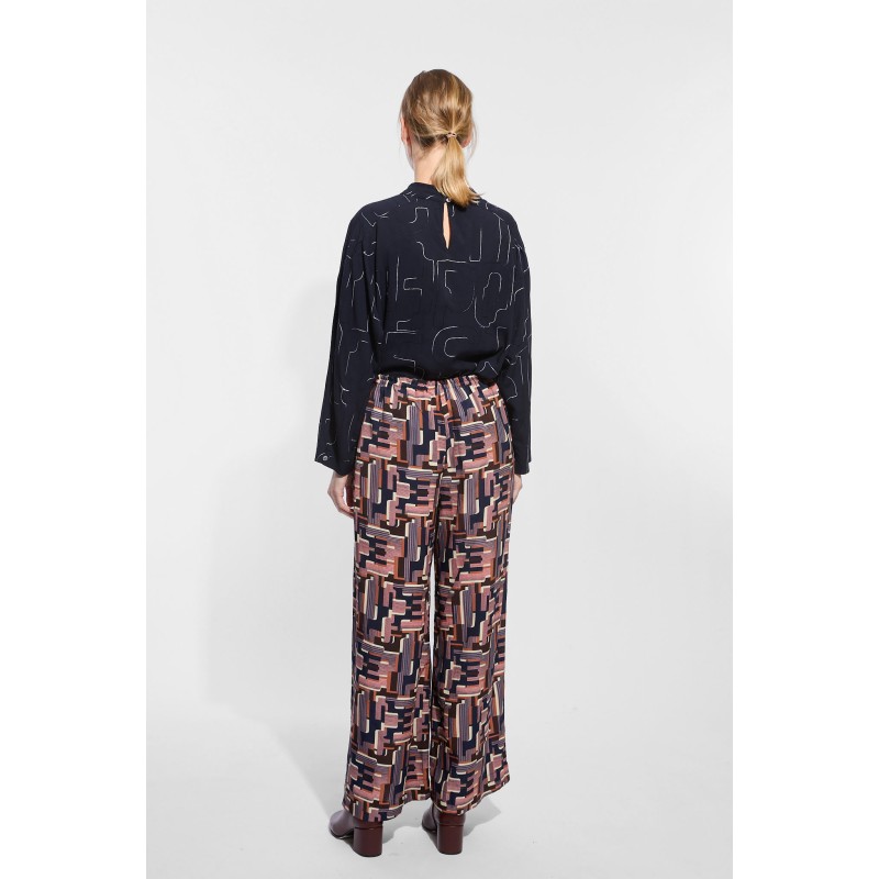 Pantalon Paule Oscar Rose Marine