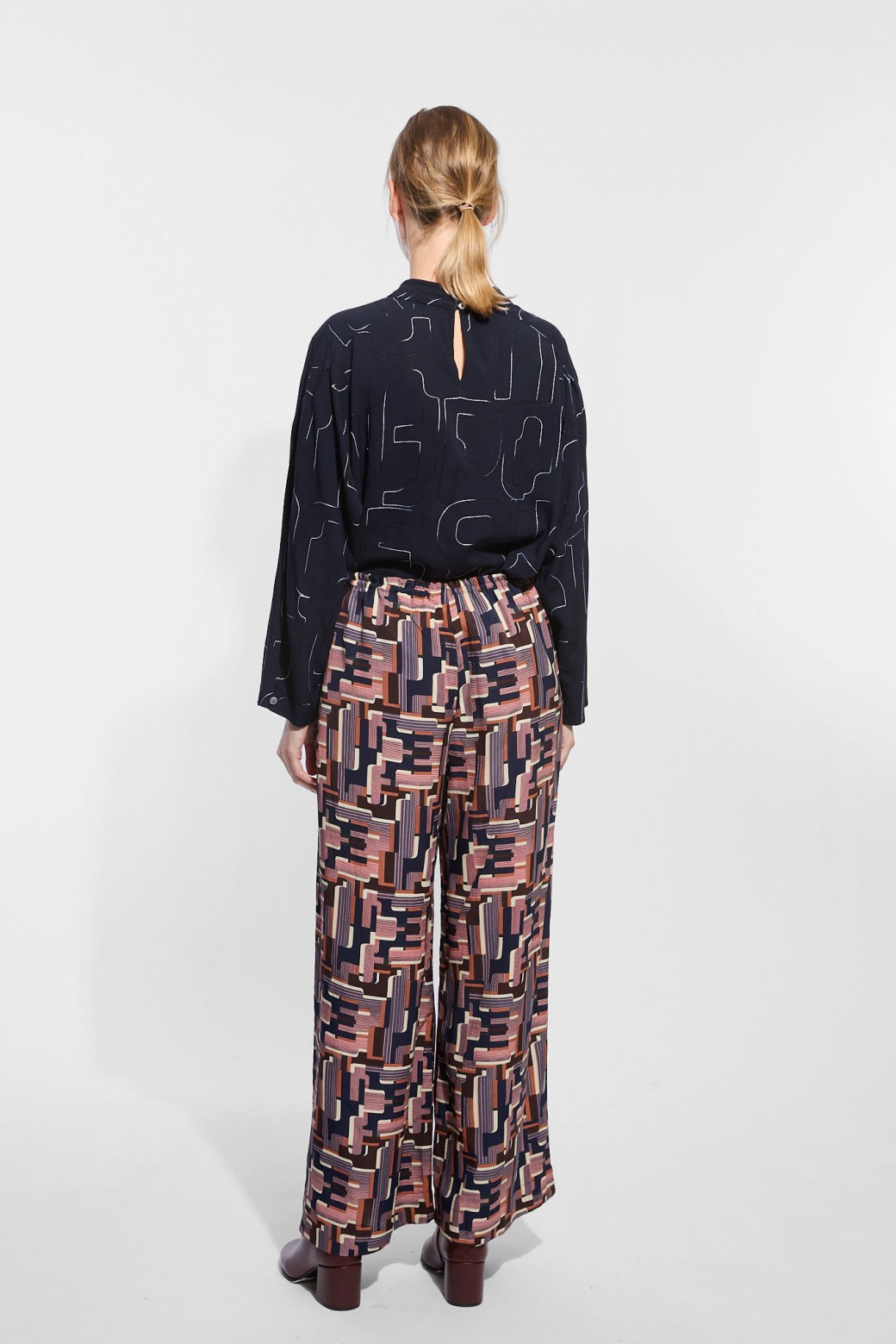 Pantalon Paule Oscar Rose Marine