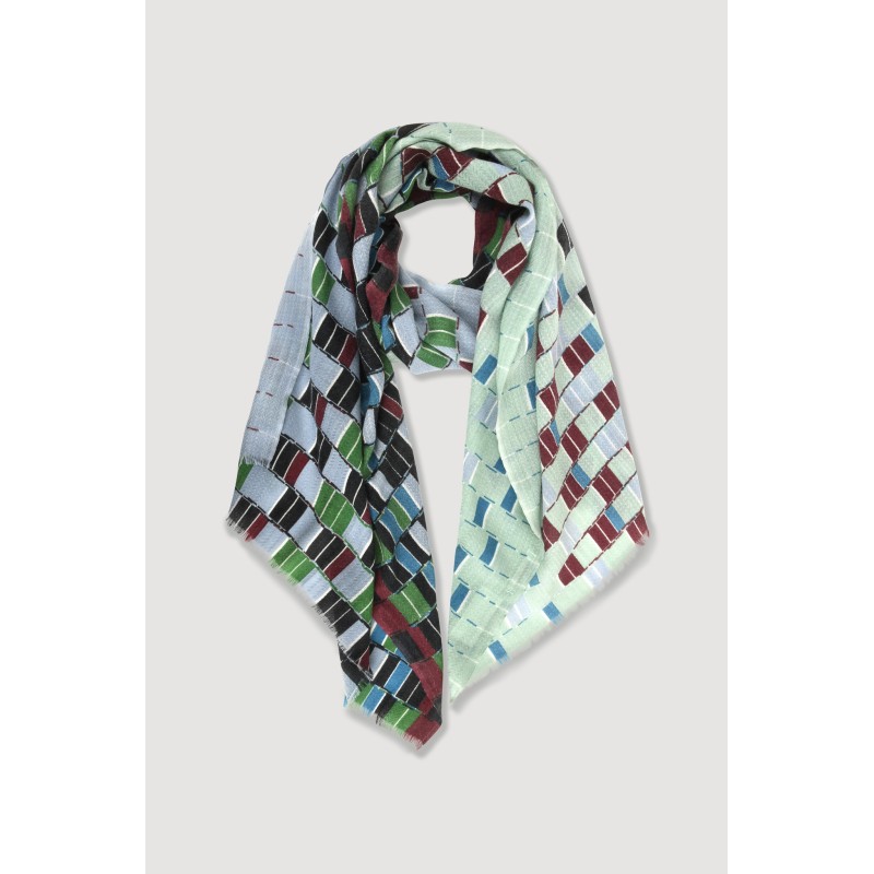 Foulard Dedale Bleu Gris