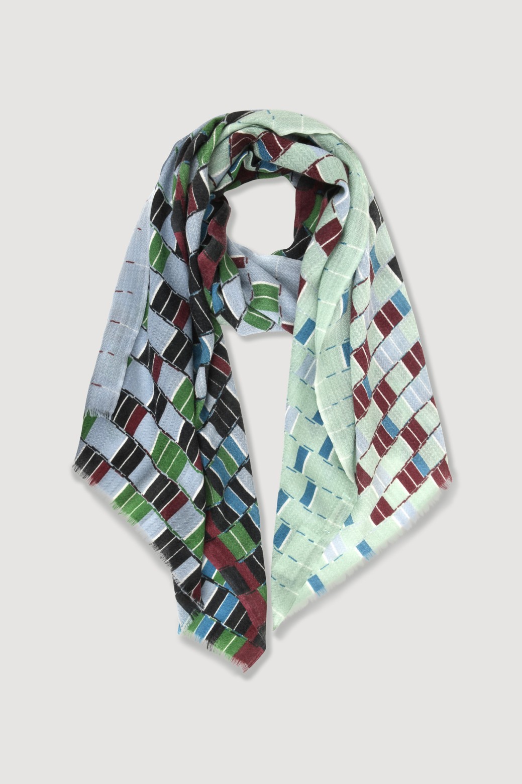 Foulard Dedale Bleu Gris