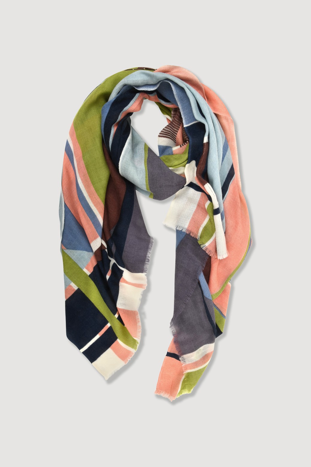 Theorie Pink Khaki Scarf