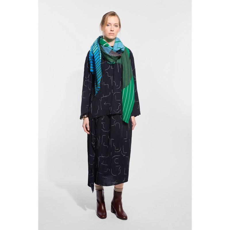 Astre Blue Grey Scarf